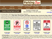 Tablet Screenshot of parkingsign.ca